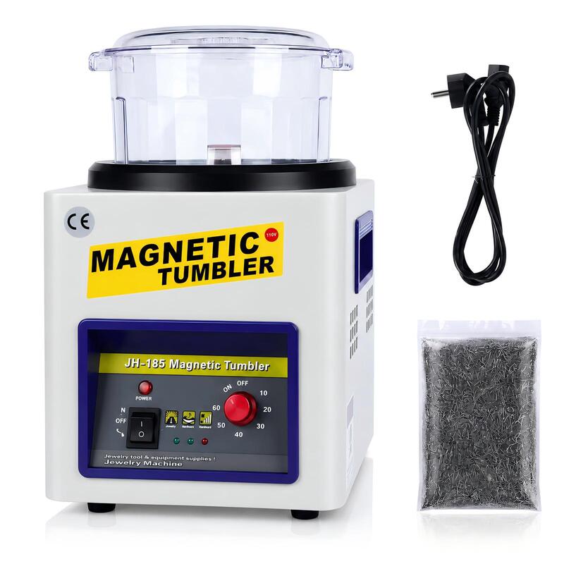 Jh-185 Magnetic Polishing Machine Small Household Jewelry Polishing Machine Grinder for Grinding, Deburring, and Chamfering