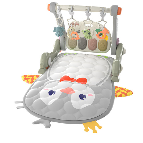 Baby and Toddler Foot Piano Multi-functional Fitness Frame Baby Foot Music Toy Two-in-One Walk Trainer Push Cart