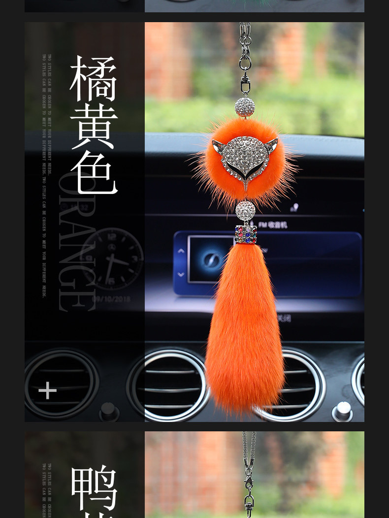 Car Hanging Ornament Goddess Style with Diamonds, New Trendy High-End Creative Car Pendant Handmade Interior Decoration for Women