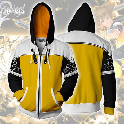 New Hot-Selling Foreign Trade Men's Cos Kingdom Hearts 3D Printed Zip-Up Hoodie Anime Jacket New Hot-Selling Foreign Trade Men's Cos Kingdom Hearts 3D Printed Zip-Up Hoodie Anime Jacket