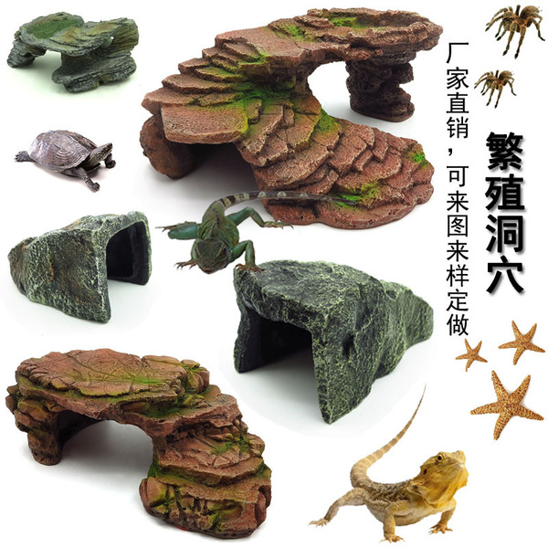 Aquarium reptile products fish tank resin crafts simulation stone…