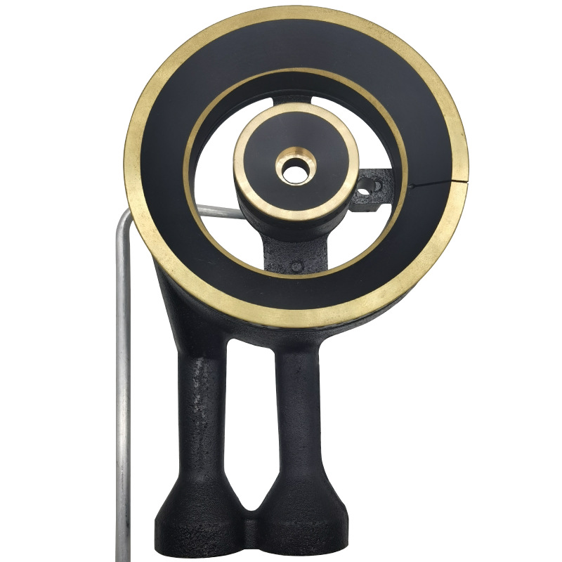 精巧炉头五金配件通用燃气灶具120台式直喷猛火配黑黄铜盖中芯