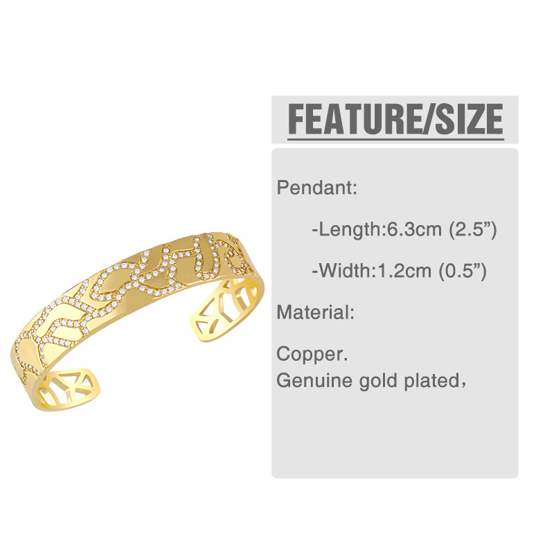 Fashion letter MAMA heart-shape copper inlaid zircon bracelet wholesale