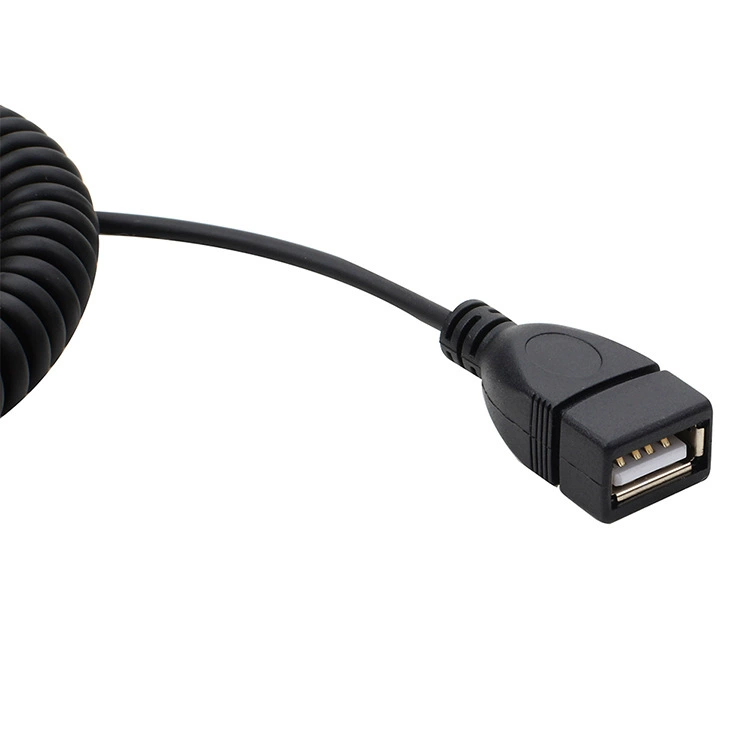 Car MP3 MP4 MP5 Reading U disk spring line tablet computer OTG right bending data connection