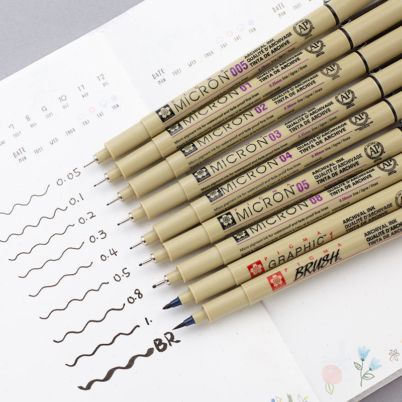 Cherry Blossom Needle Pen Hand-drawn Comic Drawing Pen Set for Students, Art-Specific Cherry Blossom Substitute Liner Pens