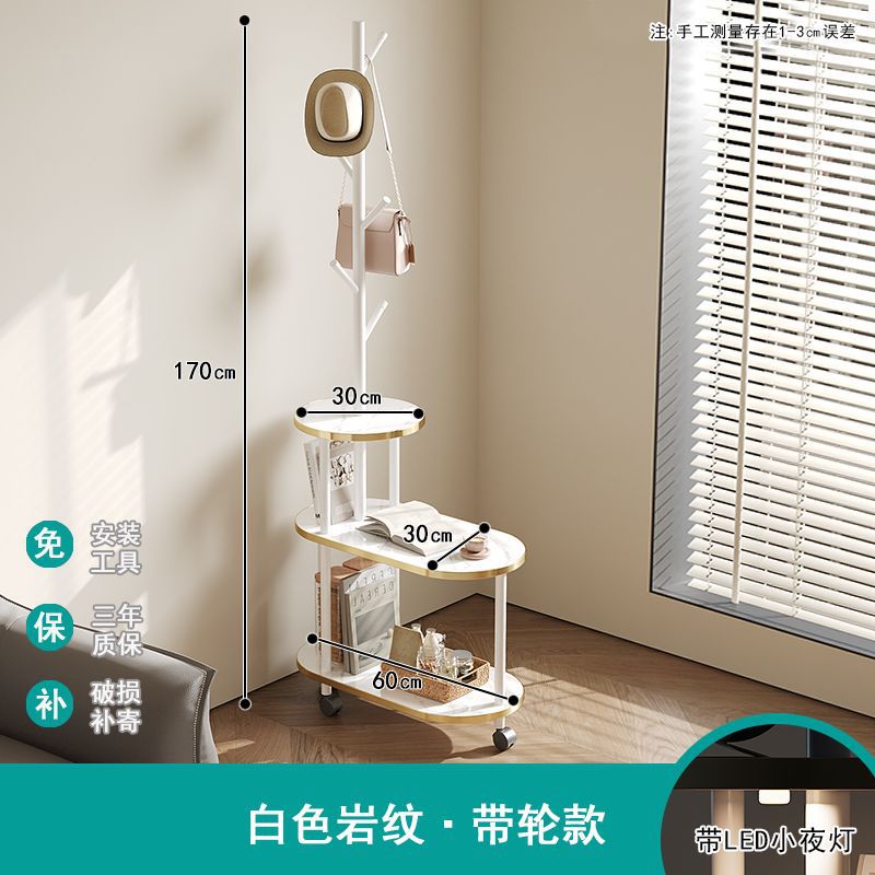 Salón de estar de madera sólida sofá móvil tablero de té pequeño tipo de casa mesa estrecha dormitorio casero gorras estante de ropa