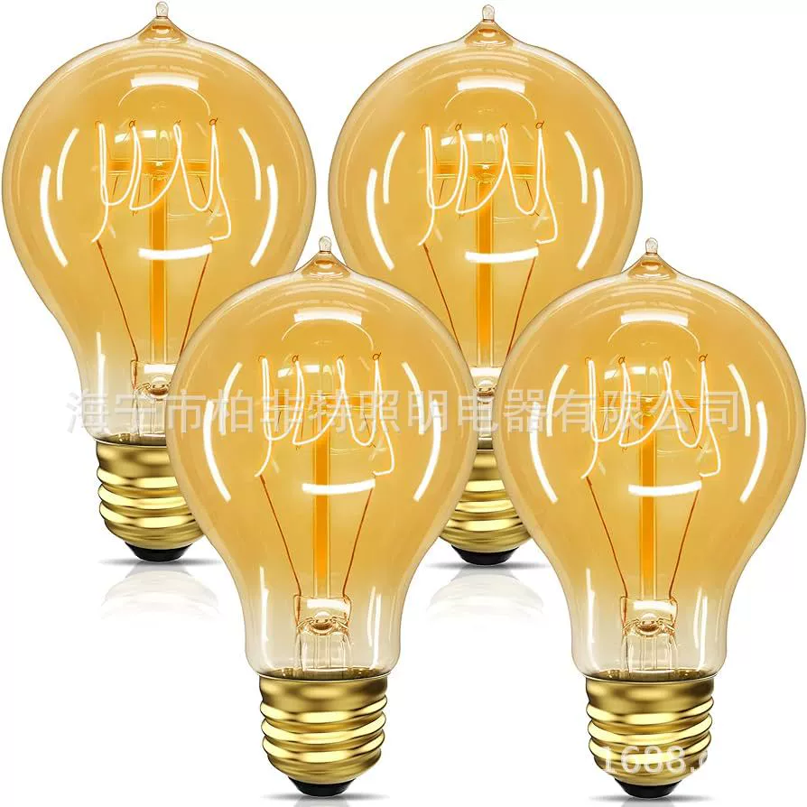 A19/A60 Edison Винтажная антикварная американская Вольфрамовая Лампа/A19 Т-образная декоративная индивидуальная форма капли воды E27