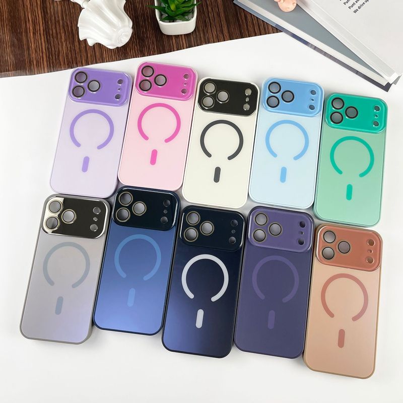 AG磨砂大视窗C形宽磁吸适用iPhone17promax手机壳苹果16Pro保护套|undefined