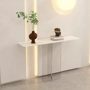 Entrance Decorative Slate Console Table Cabinet Modern Minimalist Light Luxury Living Room Ultra-Narrow Sideboard Italian-Style Hotel End Table
