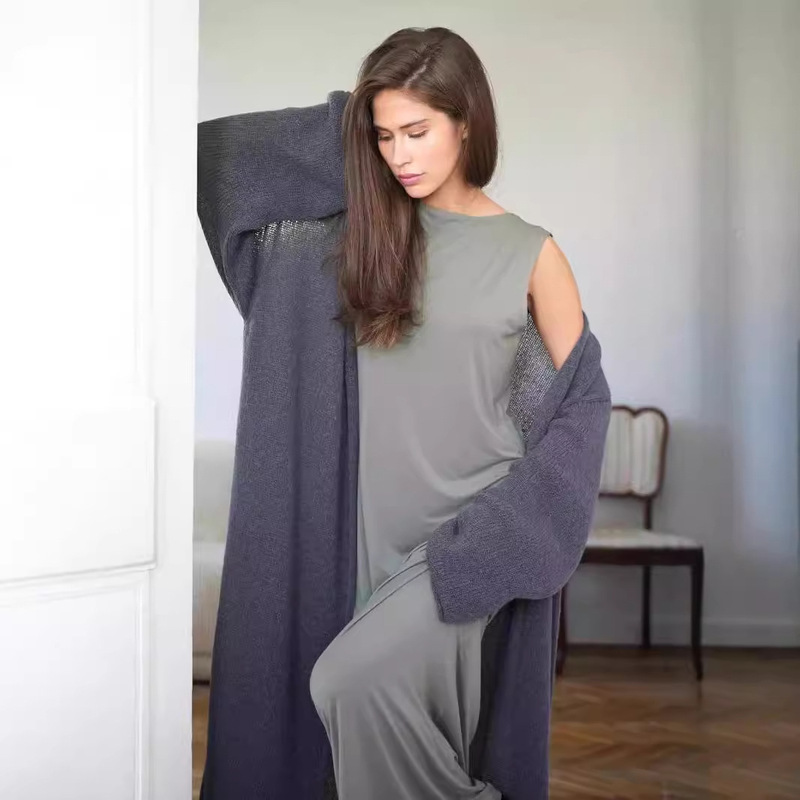 2026 Spring/Summer New Long Cardigan for Women, Mohair Knitted Hollow Out Sweater, High-End Shawl Coat, Ins Style 2026 Spring/Summer New Long Cardigan for Women, Mohair Knitted Hollow Out Sweater, High-End Shawl Coat, Ins Style