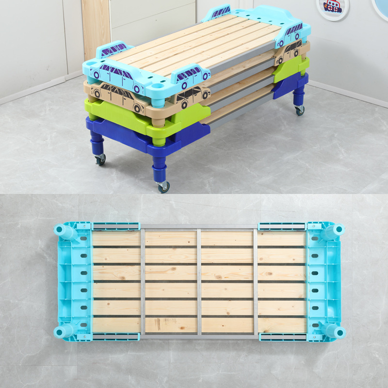 Plastic wood bed kids bed kindergarten lunch bed plastic wood bed children sleep noon sleeping bed primary school bed