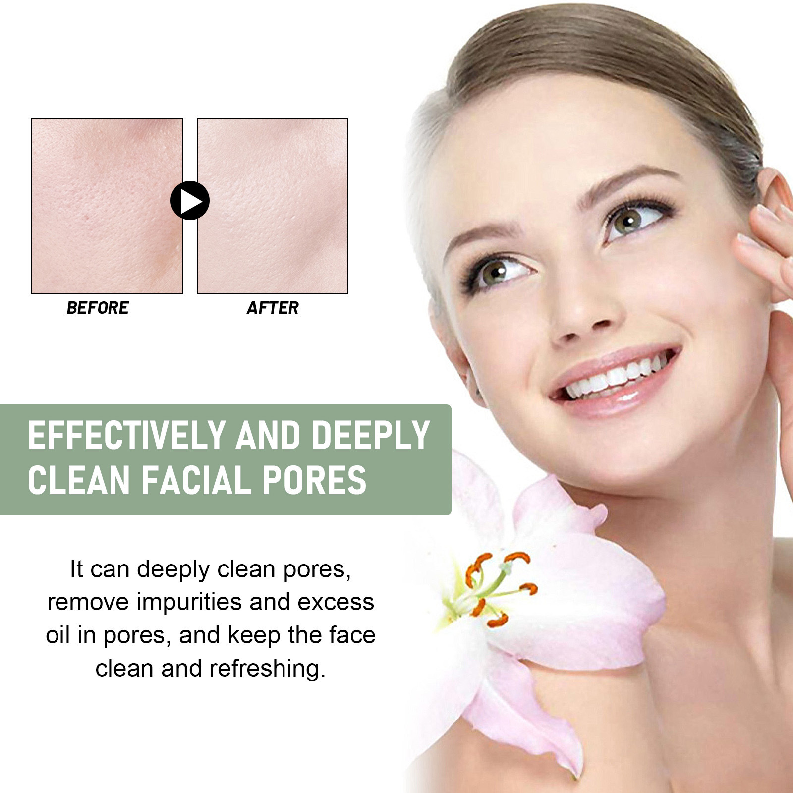 Το καθαριστικό καθαρισμού πόρων Hoygi φωτίζει την επιδερμίδα του προσώπου, καθαρίζει σε βάθος τα σημάδια ακμής, καθαρίζει, ενυδατώνει και ενυδατώνει_voghion.com