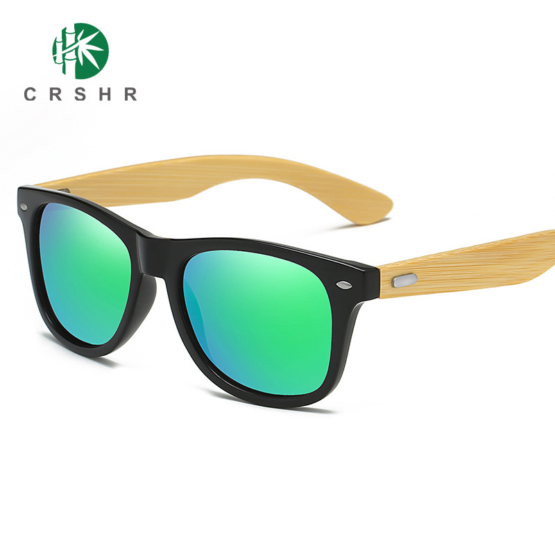 2025 New Polarized Sunglasses European and American Cross-border Explosions Fashion Personalized Moso Bamboo Leg Sunglasses Retro Rice Nails for Men and Women