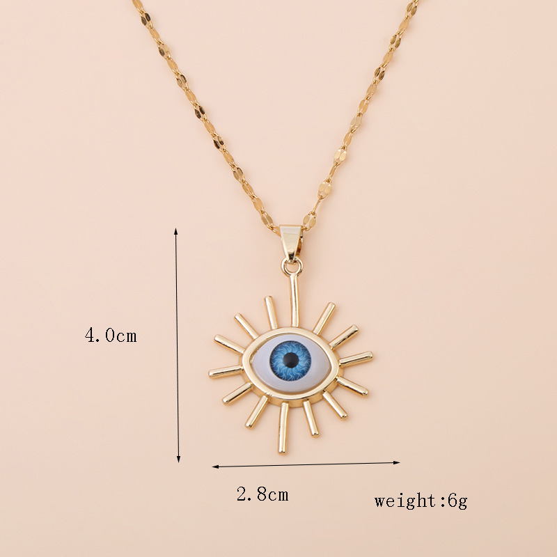 1 Piece Quantity Copper Simple Style Classic Style Devil's Eye Pendant Necklace