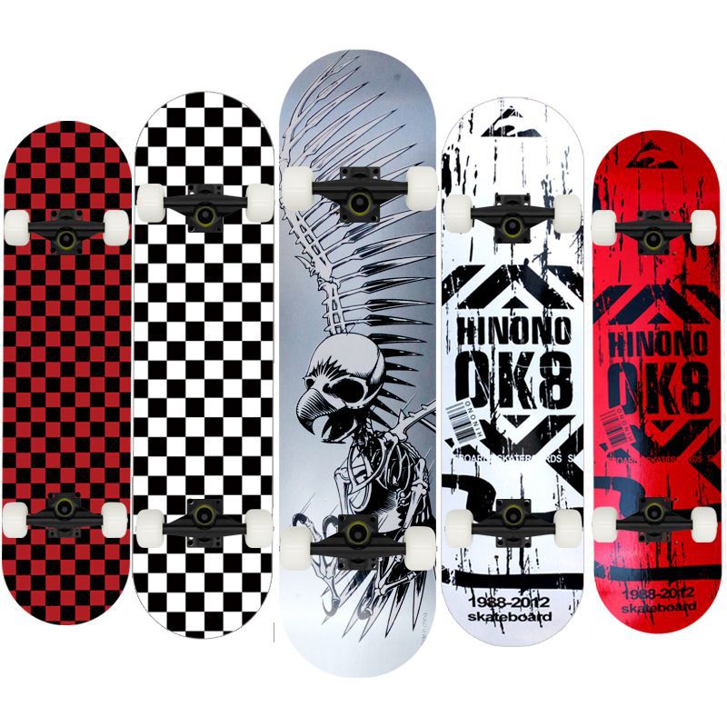 31-inch beginner dual deck four-wheeled skateboard professional trick riding street skateboard for adults, men, women, teenagers, and children.