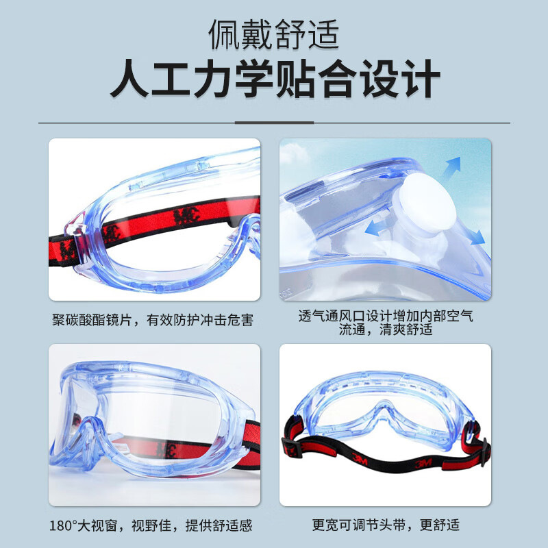 3M 1623AF a prueba de viento, arena, polvo, salpicaduras químicas, gafas de protección contra impactos, protección ocular, protección ocular, protección ocular image 4