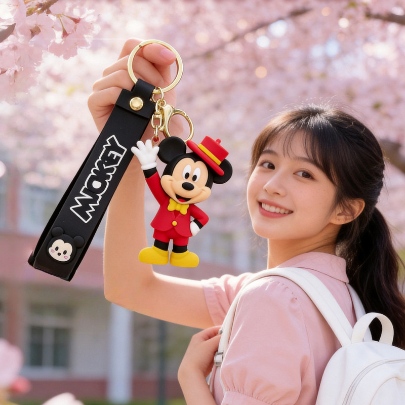 Disney Bag Pendant Small Doll Mickey Keychain Bag Charm Backpack Figurine High-End Cute Gadget Disney Bag Pendant Small Doll Mickey Keychain Bag Charm Backpack Figurine High-End Cute Gadget