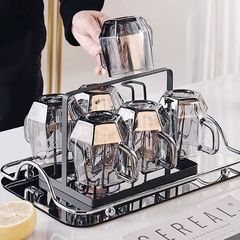 2025款高级感带把手耐高温杯喝水杯子家用客厅待客茶杯玻璃杯套装