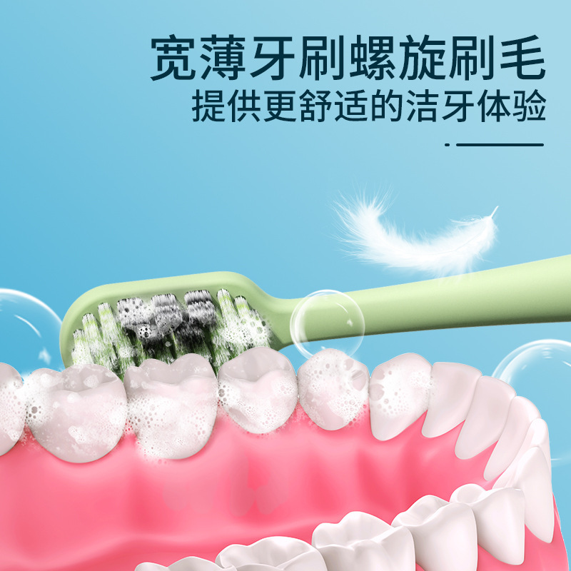 Mike 大人用歯ブラシ ダブルスパイラルシルク ディープクリーニング 高密度 ソフト植毛 家庭用ソフト毛メーカー 1個から|undefined