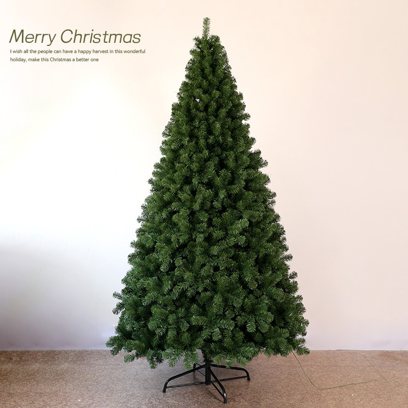 Decoración navideña transfronteriza Lujo cifrado luminoso automático árbol desnudo PVC automático grande decoración de árbol de Navidad en stock