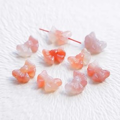 榮璟珠寶 通孔天然鹽源瑪瑙小蝴蝶吊墜diy粉色手鍊手串散珠配件