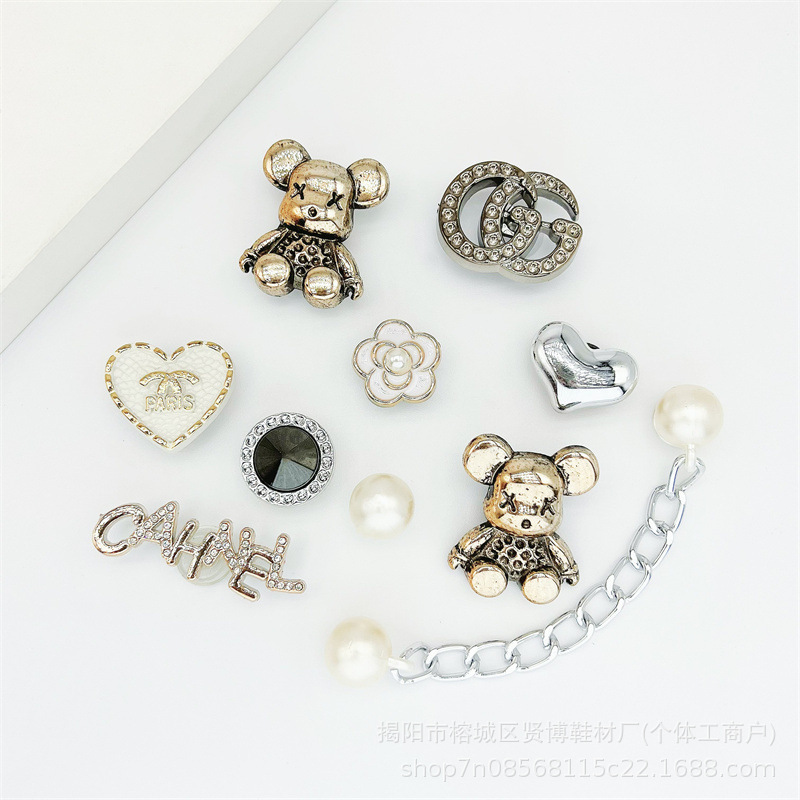 クロスボーダー 2025 下駄靴花装飾アクセサリー PVC ソフトプラスチック DIY 靴バックル卸売工場直接供給|undefined