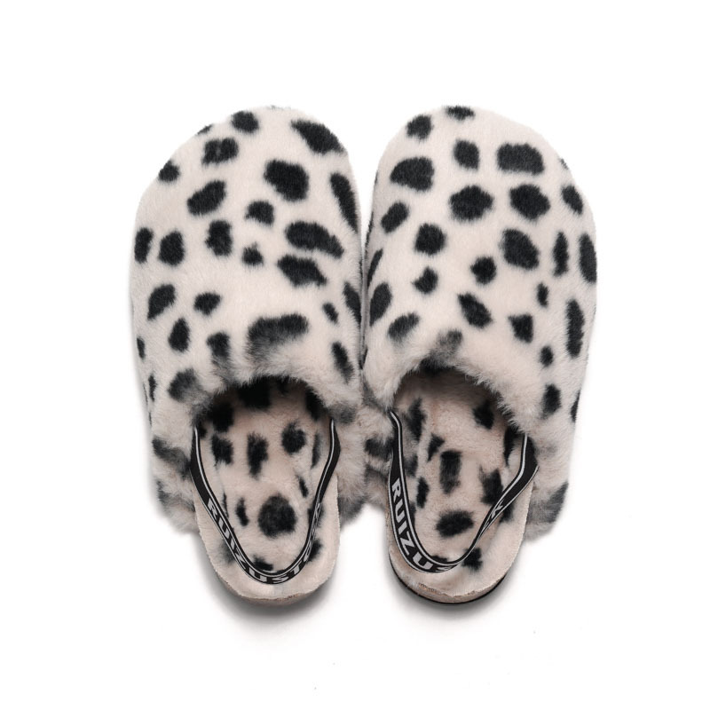 RUIZUSTOCK Sandali con punta in sughero da donna autunno inverno, pantofole in peluche, scarpe in cotone alla moda per genitori e figli, calde_voghion.com