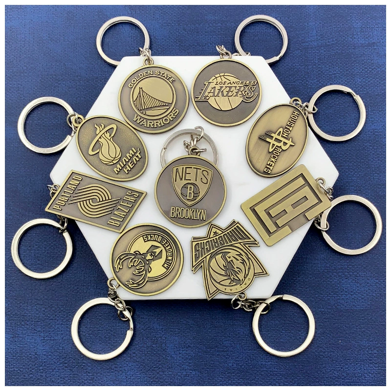 Лейкерс Воины Бакс НБА брелок Металлические сетки Трейл блейзеры Клипперы Баскетбольные аксессуары