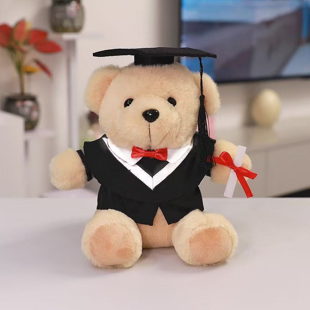 Doctor Bear Doll Peluche Temporada de graduación Regalo creativo Cute Doctor Hat Bear Doll Muñeca al por mayor