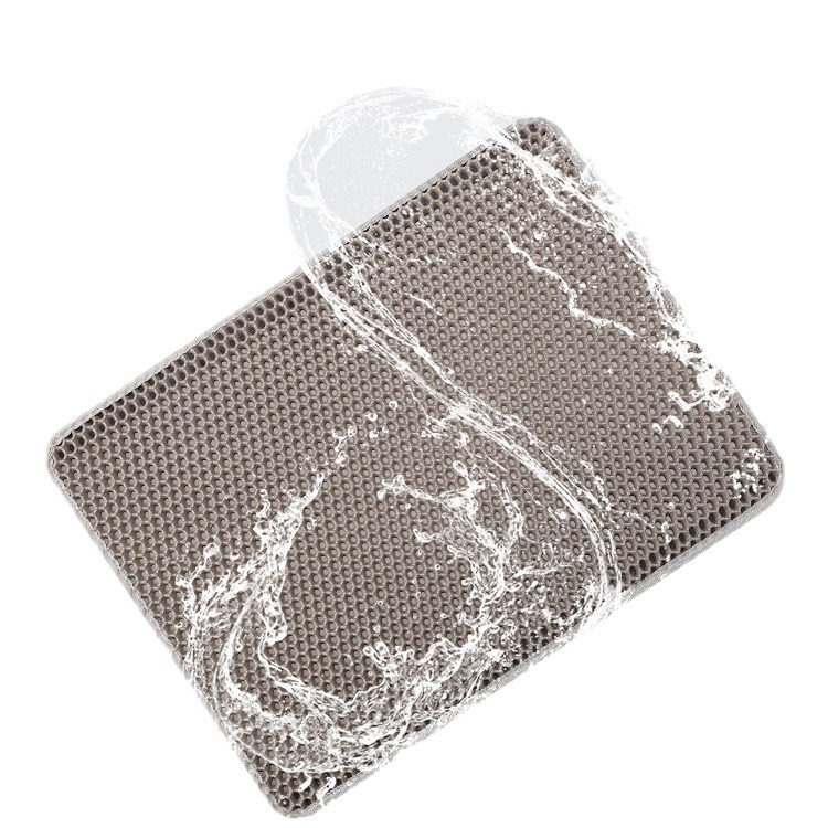 Estera de arena para gatos caja de arena para gatos estera antisalpicaduras Filtro de doble capa de gran tamaño estera de arena de control de fugas de salida suministros para gatos para mascotas