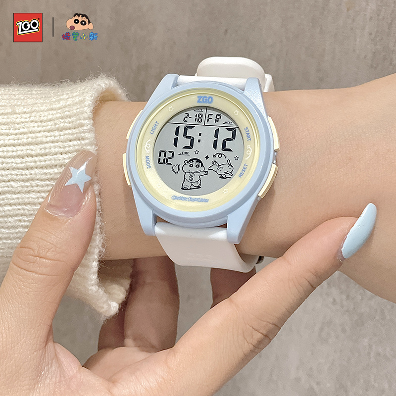 Crayon Shin-Chan Genuine Electronic Watch Children's Sports Simple Waterproof Junior High School College Student Female High-Value Watch