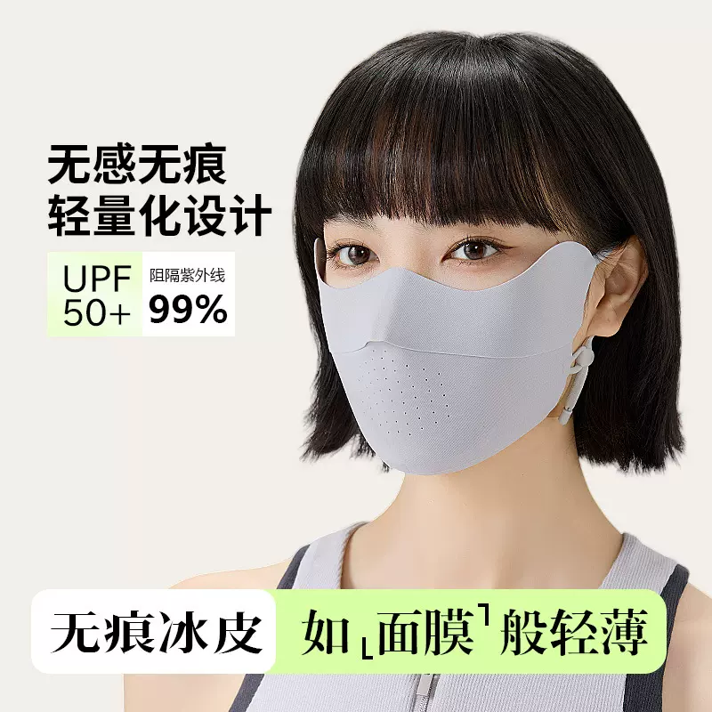 蕉下防晒口罩同款女护眼角薄款防紫外线透气脸罩无痕凉感遮阳面罩