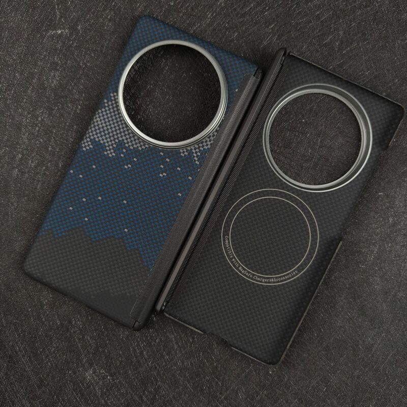 适用vivoxfold5手机壳凯夫拉中轴磁吸芳纶碳纤维保护套新品xfold5|undefined