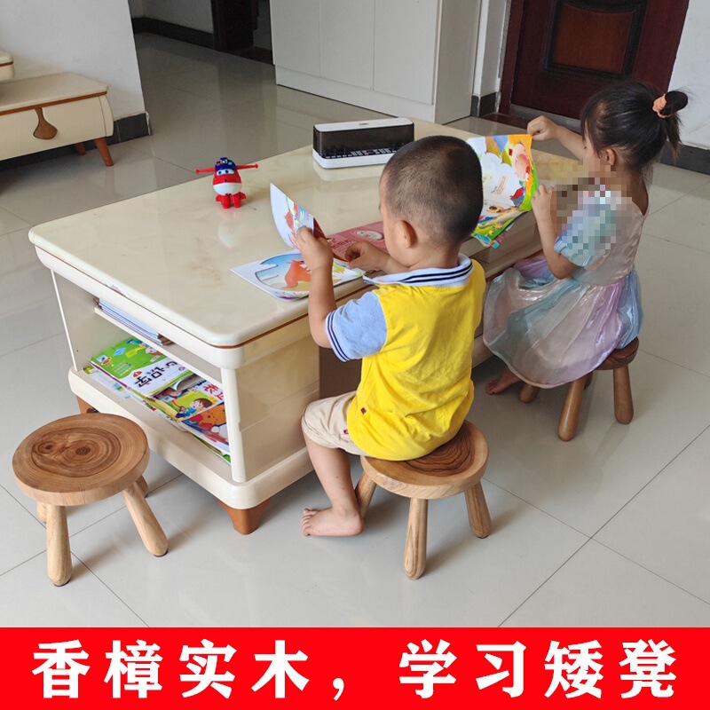 香樟实木小凳子家用客厅小板凳老式换鞋凳小矮凳儿童小木凳方凳圆|undefined