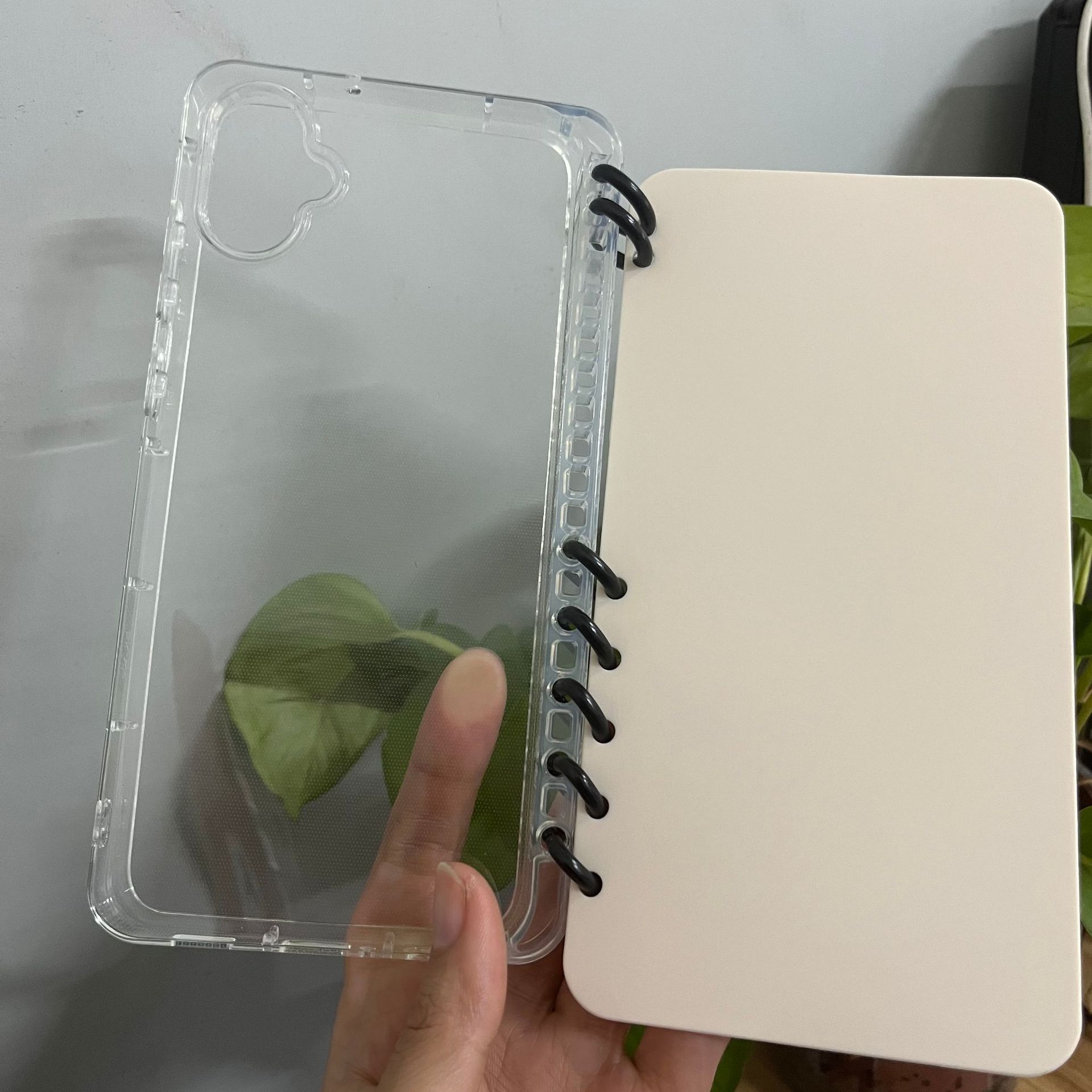 笔记本手机壳适用三星S24 Ultra/A55/A52翻盖书本手机套打印素材