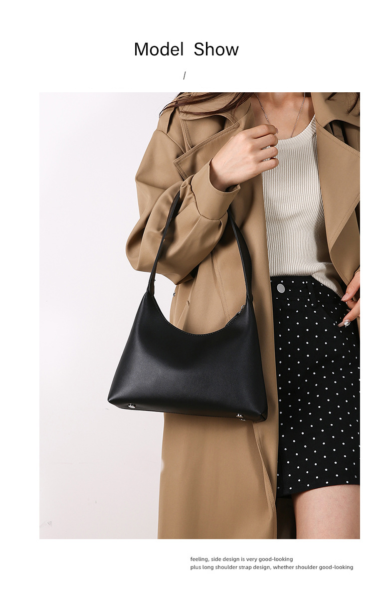 546g Weight Sewing Thread Fashion Element Zipper Closure Type Single Shoulder Strap Strap Type Underarm Bag Bags Type Holiday, Daily Occasion PU Material Women's Backpack Backpack Solid Color Pattern All Seasons Season Women's Gender Basic Style Dumpling Shape Shape Women's PU Solid Color Basic Sewing Thread Dumpling Shape Zipper Underarm Bag 11