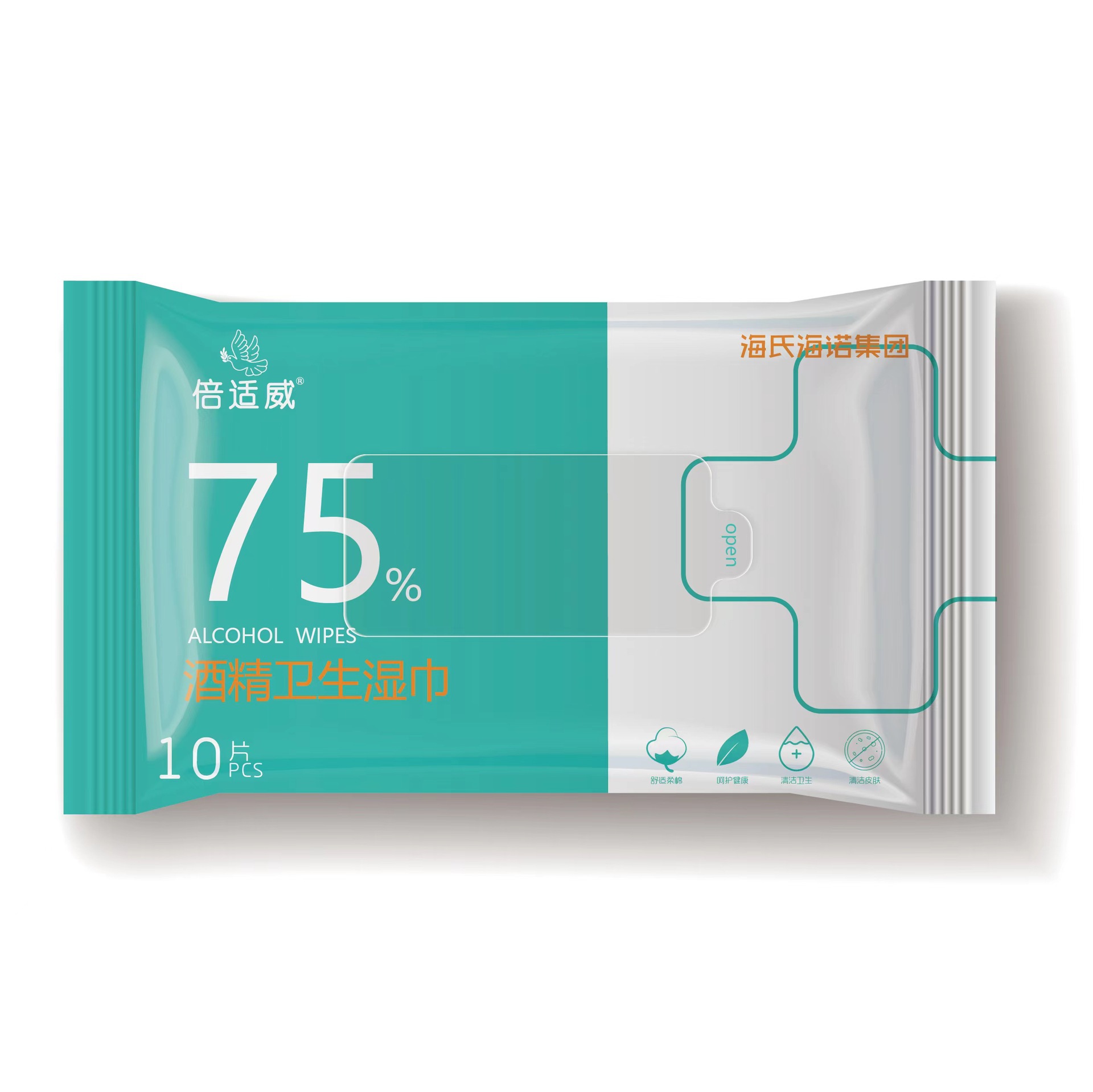 Bestway 75% 알코올 위생 물티슈 120*160mm 10개/가방 - 1봉