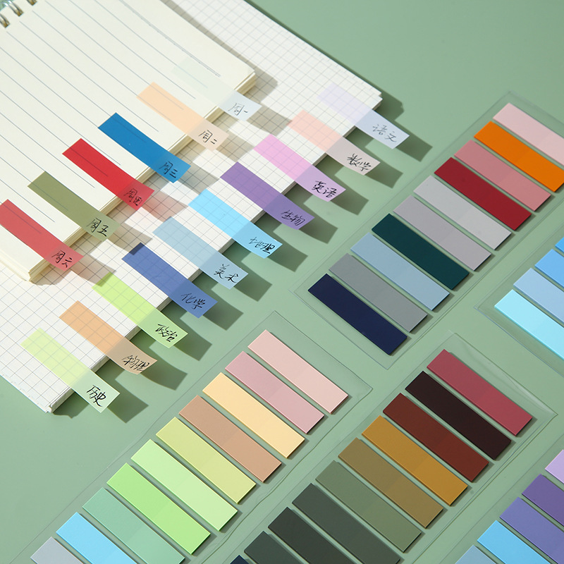 PET Morandi translúcido nota adhesiva Wrong Question Mark Etiqueta de índice ins lindo clasificación nota etiqueta de papel al por mayor