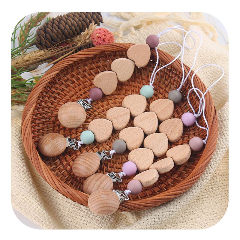 Productos para bebés y niños pequeños clip de tetina creativo caricatura bebé amor de beech mordida de dientes molares tetina cadena de prevención