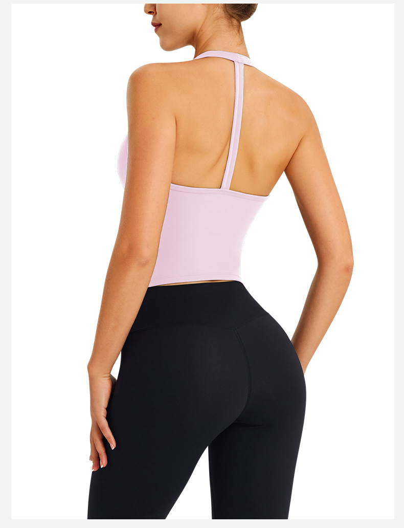 Women's Yoga Sports Bra With Beautiful Back One Piece Training Vest Padded Can Be Worn As Outerwear Or Innerwear_ecoleips.com