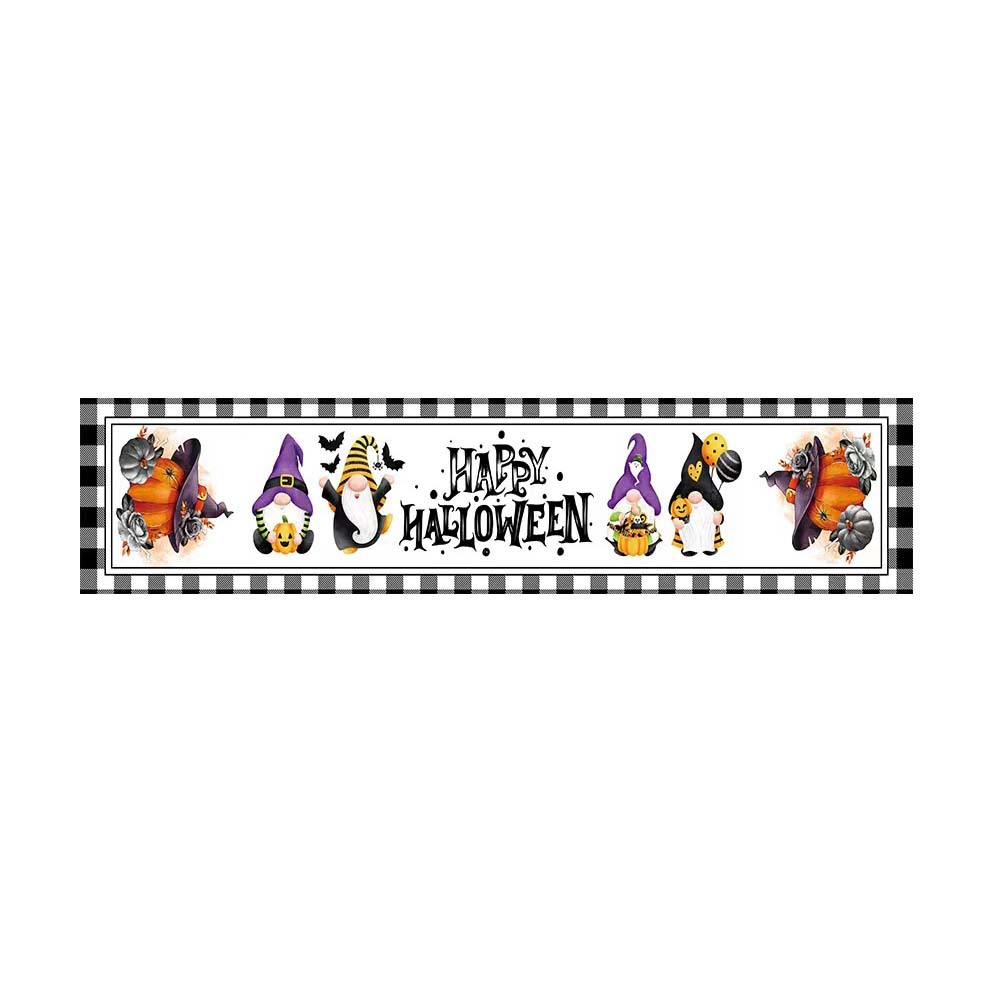 Transfronterizo 2024 Amazon nuevo Halloween calabaza festivales lino tabla bandera tabla de mesa comedor tabla de té tabla de bandera