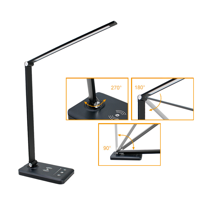 Lámpara de carga inalámbrica recargable lámpara de protección para los ojos estudiante aprendizaje lectura pequeña lámpara de mesa escritorio lámpara plegable lámpara de noche al por mayor