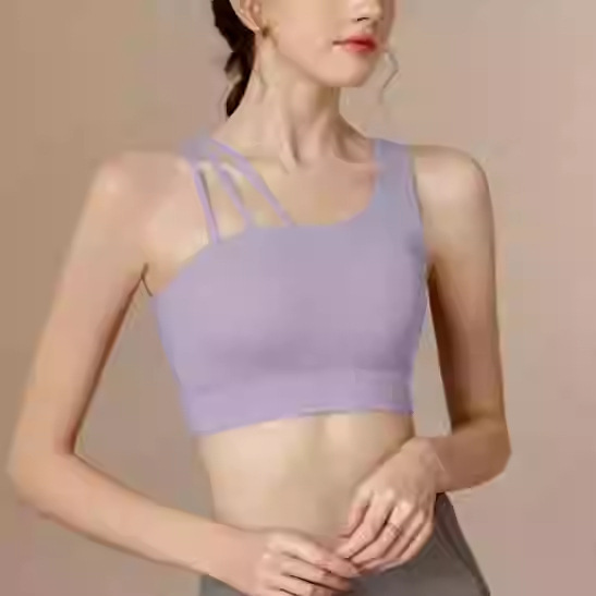 Yoga Suit with Chest Mat Women's Camisole Vest New Style Shoulder Stylish Fitness Sexy Elegant All-Match Beautiful Back Short Top Yoga Suit with Chest Mat Women's Camisole Vest New Style Shoulder Stylish Fitness Sexy Elegant All-Match Beautiful Back Short Top