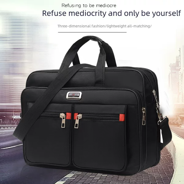 Factory direct men's briefcase Oxford cloth laptop bag horizontal portable business backpack cross-border supply