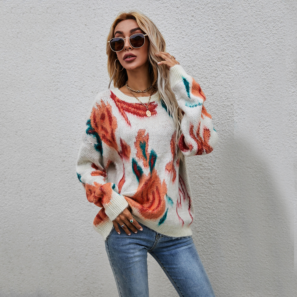 2022 otoño e invierno nuevo Amazon AliExpress costura personalidad moda más tamaño de las mujeres Batwing camisa suéter punto