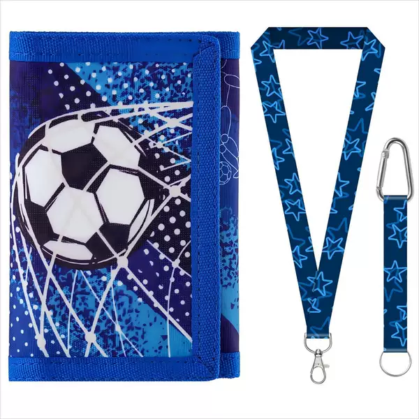 Amazon Cross-Border Best-Selling European Football Series Lanyard Wallet, Youth Cartoon Wallet 70% off Card Holder