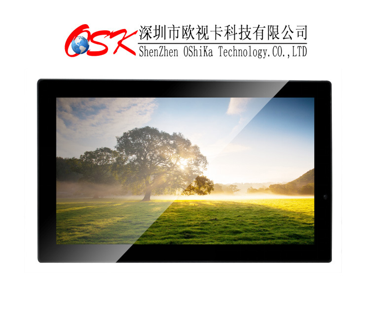 欧视卡13.3寸数码相框播放器台式壁挂高清广告机插U盘15.6寸可选