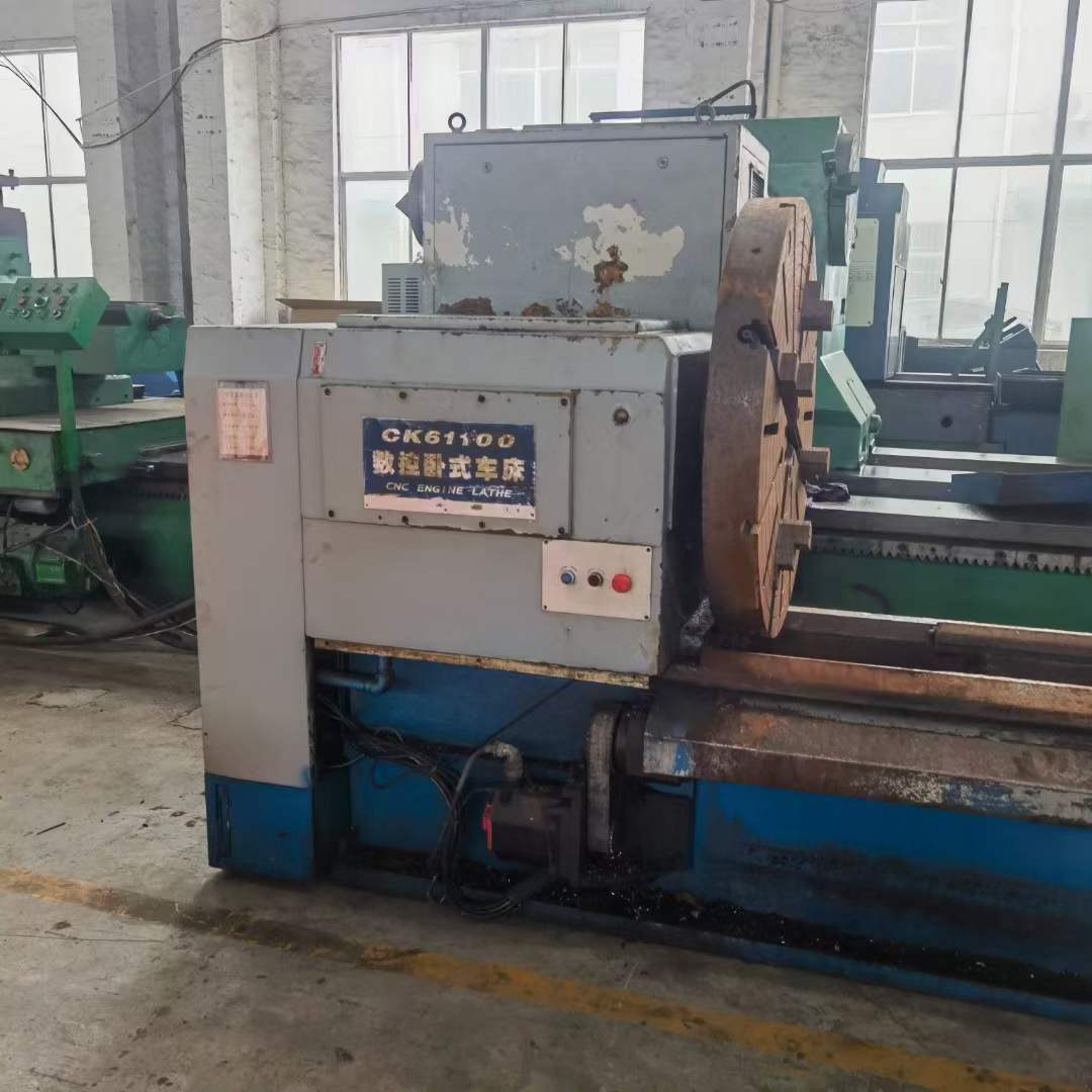 处理二手星火CK61100x3米数控卧式车床主轴孔径130承重:6T