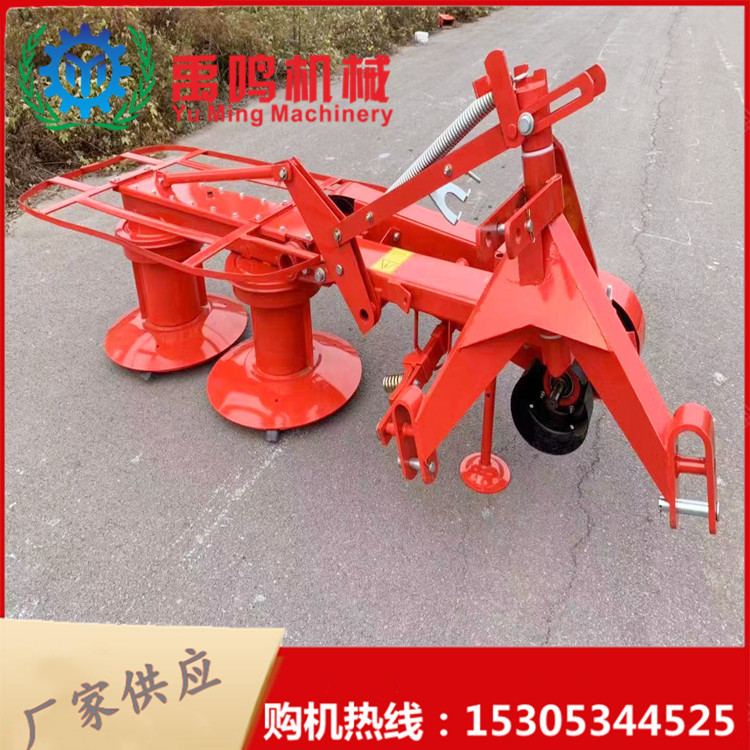 苜蓿牧草割草机 双圆盘割草机 拖拉机带后置双盘苜蓿艾草收割机