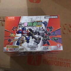 ブルー可変トランスフォーマー スターズエディション ファーストミニポケットビルディングブロック オプティマスプライムとメガトロン 正規玩具